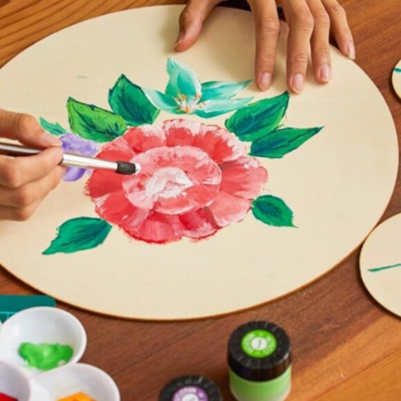 Wood Circles for Crafts, 8-Count Unfinished Wooden Round Disc Cutouts, 8 Inches - Picture 2 of 2